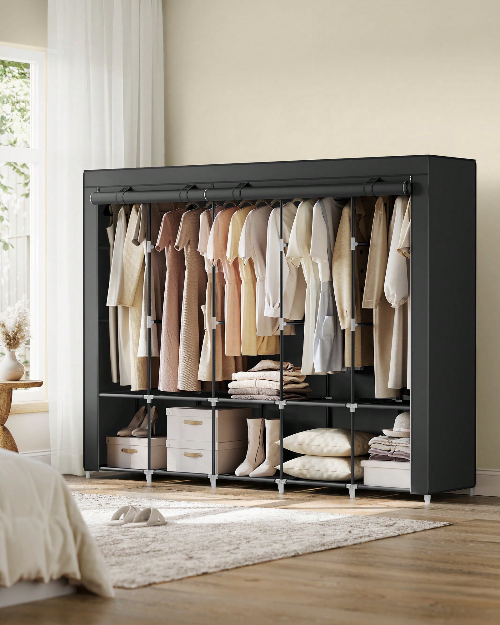 Wardrobe Closet Portable Fabric Cover - Lemari Pakaian Portabel Ekstra Besar 83