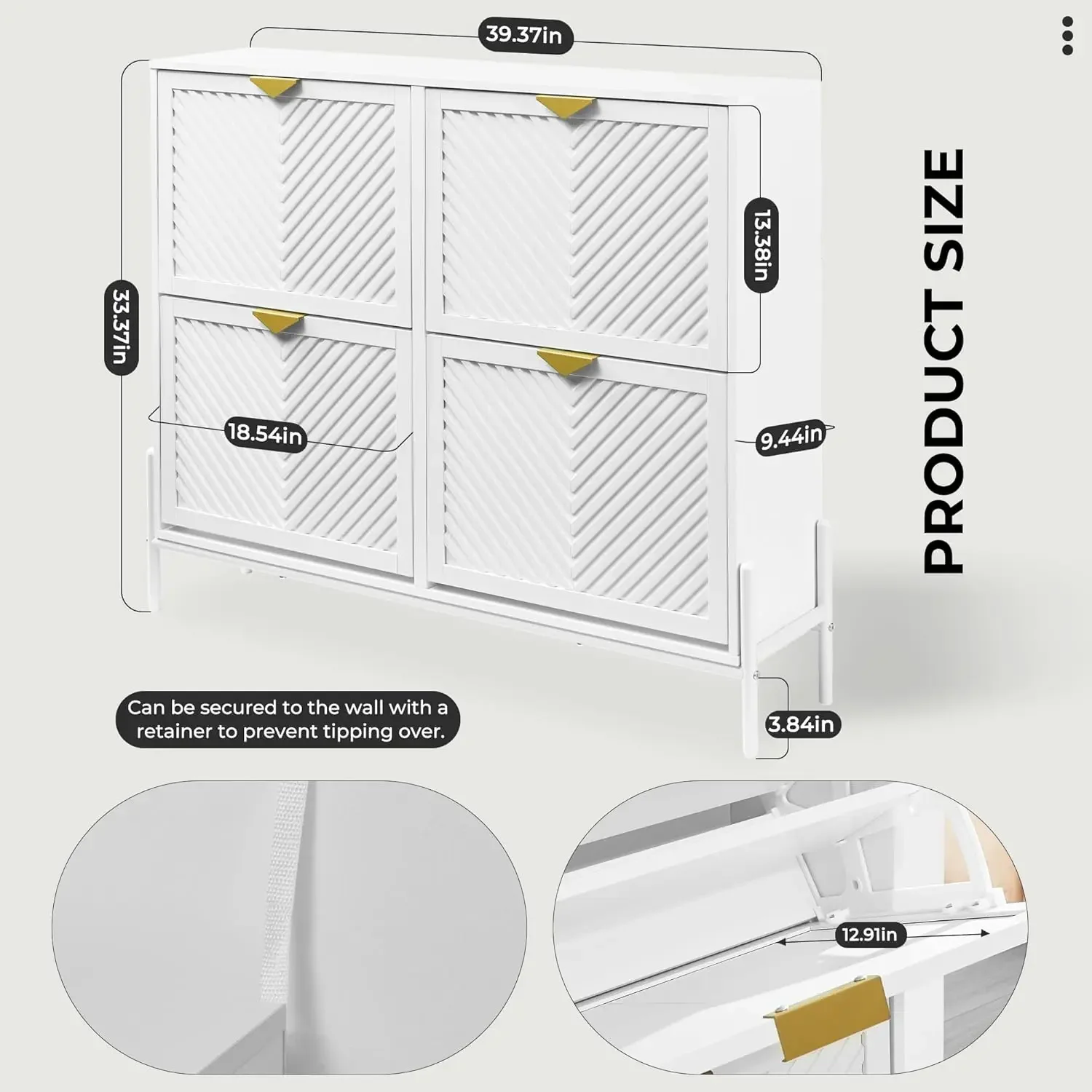 Lemari Sepatu dengan 4 Laci Li - Shoe Rack Cabinet Narrow Entryway ulasan dan harga