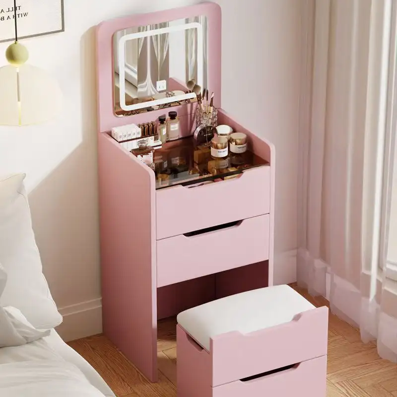 Meja Rias Modern Warna Putih d - Dressing Table Vanity With Lighted Mirror ulasan dan harga