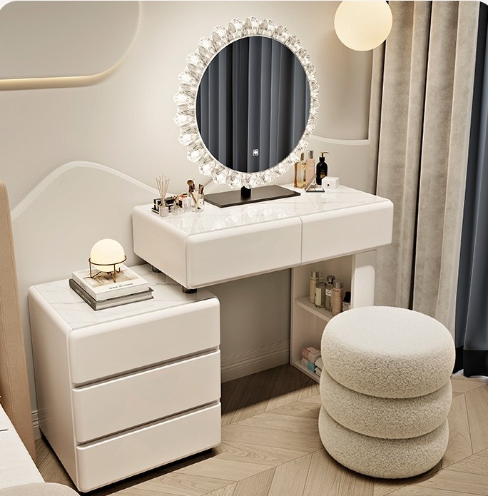 #   Meja Rias Cermin Modern Er - Dressing Table Vanity With Lighted Mirror ulasan dan harga