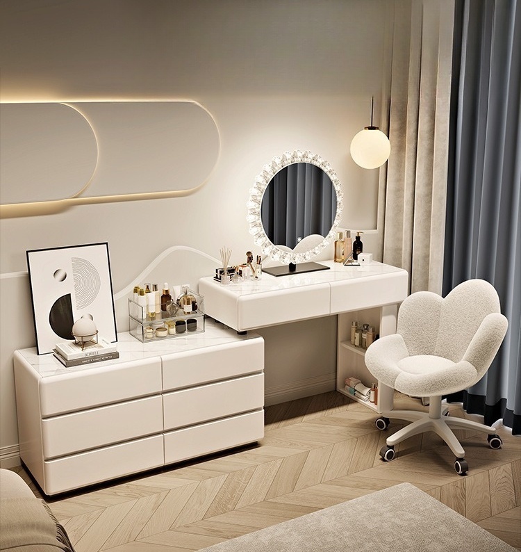 #   Meja Rias Cermin Modern Er - Dressing Table Vanity With Lighted Mirror ulasan dan harga