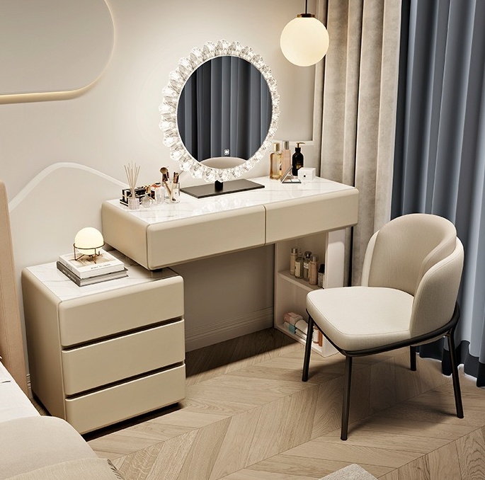 #   Meja Rias Cermin Modern Er - Dressing Table Vanity With Lighted Mirror ulasan dan harga