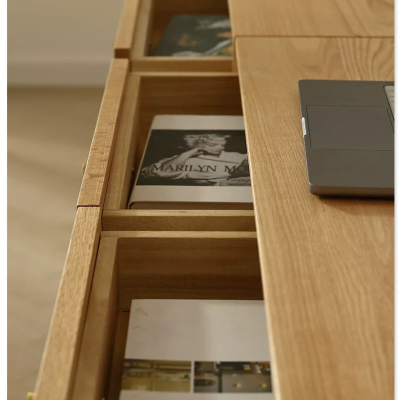 Meja Komputer Kayu Solid Desai - Bedroom Furniture ulasan dan harga