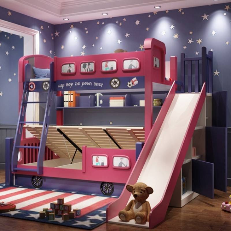Tempat Tidur Anak Perempuan Ga - Bunk Bed With Stairs And Slide ulasan dan harga