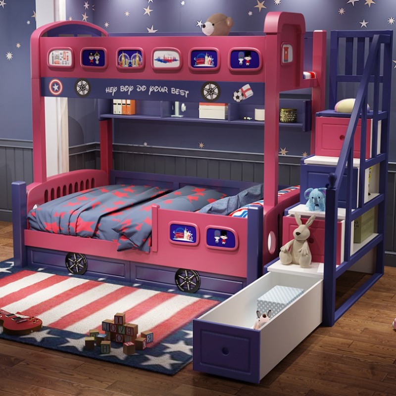 Tempat Tidur Anak Perempuan Ga - Bunk Bed With Stairs And Slide ulasan dan harga